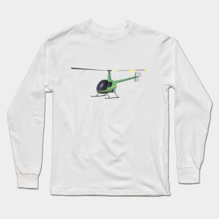 Light Green and Yellow Helicopter Long Sleeve T-Shirt